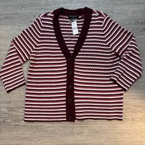 Lane Bryant Sz.14/16 V-Neck 3/4 Sleeve Spring/Summer Weight Cardigan Sweater NWT